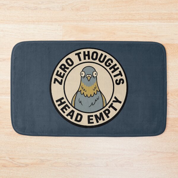 Item preview, Zero Thoughts Head Empty Retro Pigeon Badge designed and sold by DripCultureLab.