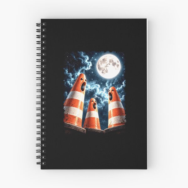 Item preview, Surreal Traffic Cones Under a Full Moon designed and sold by elderberry.