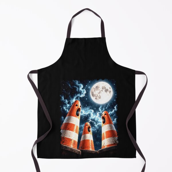 Item preview, Surreal Traffic Cones Under a Full Moon designed and sold by elderberry.