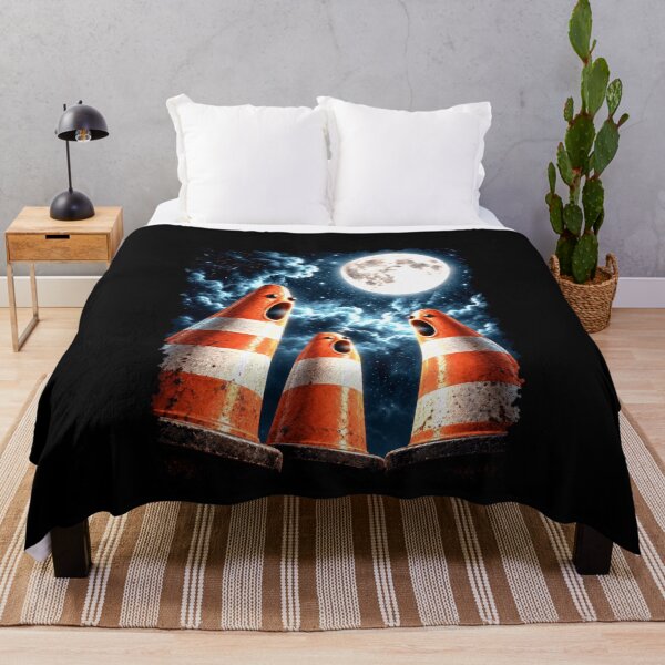 Item preview, Surreal Traffic Cones Under a Full Moon designed and sold by elderberry.