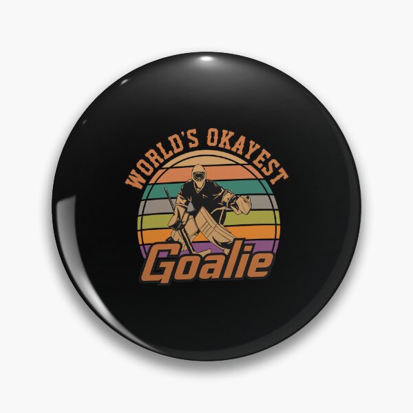Item preview, Worlds Okayest Goalie Retro Vintage Hockey designed and sold by KACIIBARN.