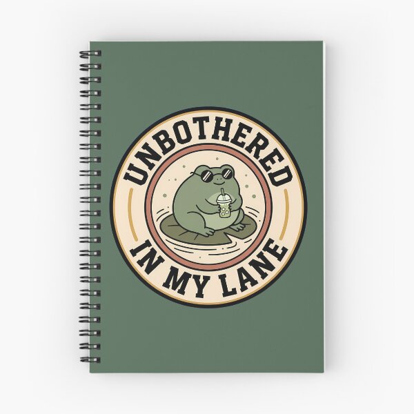 Item preview, Unbothered In My Lane Retro Frog Badge designed and sold by DripCultureLab.