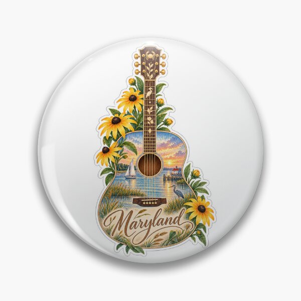Item preview, Maryland Chesapeake Bay Guitar designed and sold by Whimspired By Paxx.