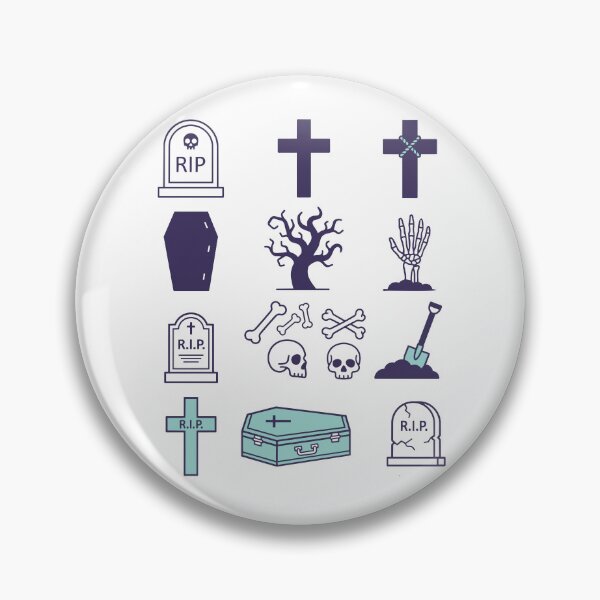 Item preview, Spooky Graveyard Elements Flat Vector Illustration Set designed and sold by NUSA NIPA.