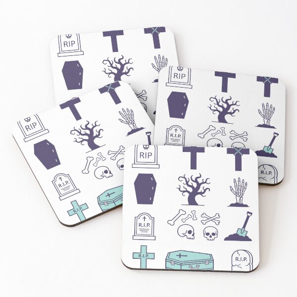 Item preview, Spooky Graveyard Elements Flat Vector Illustration Set designed and sold by NUSA NIPA.