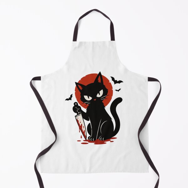 Item preview, Murderous Black Cat Holding Knife Funny Dark Humor Gift Design designed and sold by nilakastrati04.