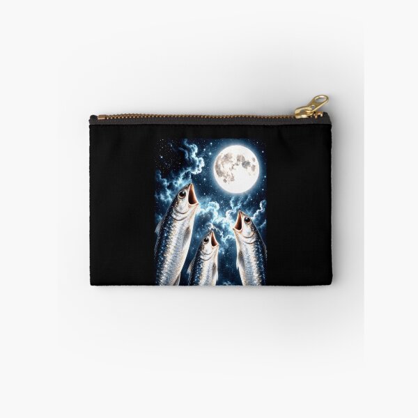 Item preview, Surreal Sardine Fishes Under a Full Moon designed and sold by elderberry.