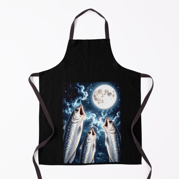 Item preview, Surreal Sardine Fishes Under a Full Moon designed and sold by elderberry.