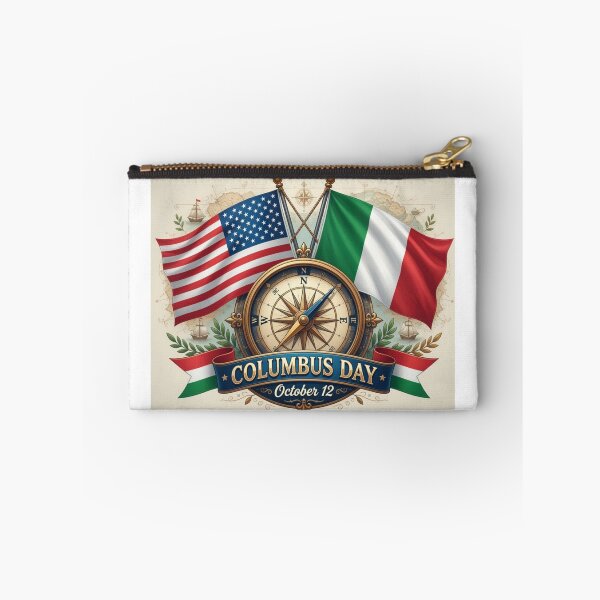 Item preview, Columbus Day Vintage Compass Design – USA & Italy Heritage designed and sold by Nela-&-Lena.