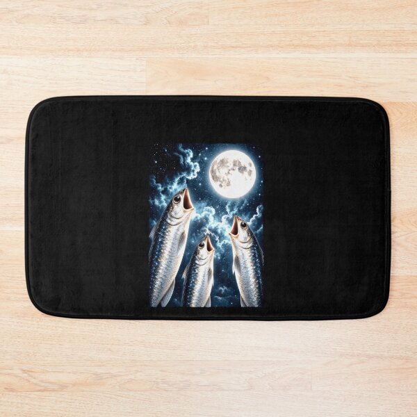 Item preview, Surreal Sardine Fishes Under a Full Moon designed and sold by elderberry.