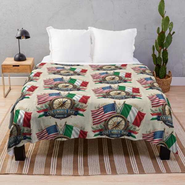 Item preview, Columbus Day Vintage Compass Design – USA & Italy Heritage designed and sold by Nela-&-Lena.