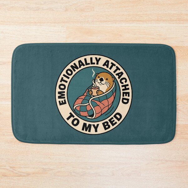 Item preview, Emotionally Attached To My Bed Retro Otter Badge designed and sold by DripCultureLab.