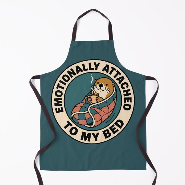 Item preview, Emotionally Attached To My Bed Retro Otter Badge designed and sold by DripCultureLab.