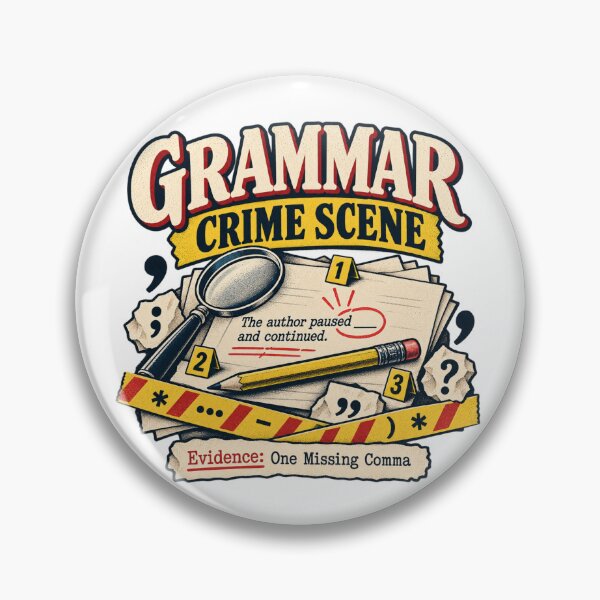 Item preview, Grammar Crime Scene – Funny Editor & Punctuation Design designed and sold by Golden Era Studio.
