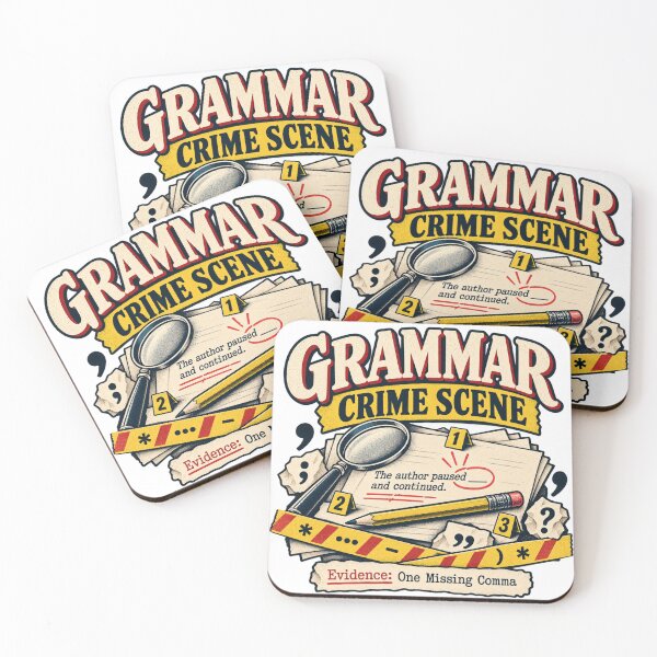 Item preview, Grammar Crime Scene – Funny Editor & Punctuation Design designed and sold by Golden Era Studio.
