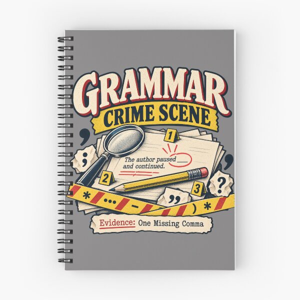 Item preview, Grammar Crime Scene – Funny Editor & Punctuation Design designed and sold by Golden Era Studio.