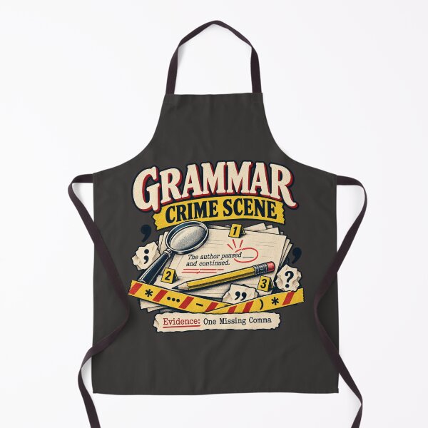 Item preview, Grammar Crime Scene – Funny Editor & Punctuation Design designed and sold by Golden Era Studio.