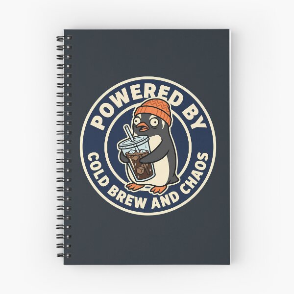 Item preview,  Powered By Cold Brew And Chaos Penguin Badge designed and sold by DripCultureLab.