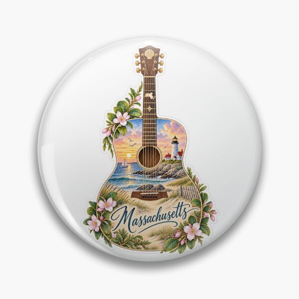 Item preview, Massachusetts New England Coast Guitar designed and sold by Whimspired By Paxx.