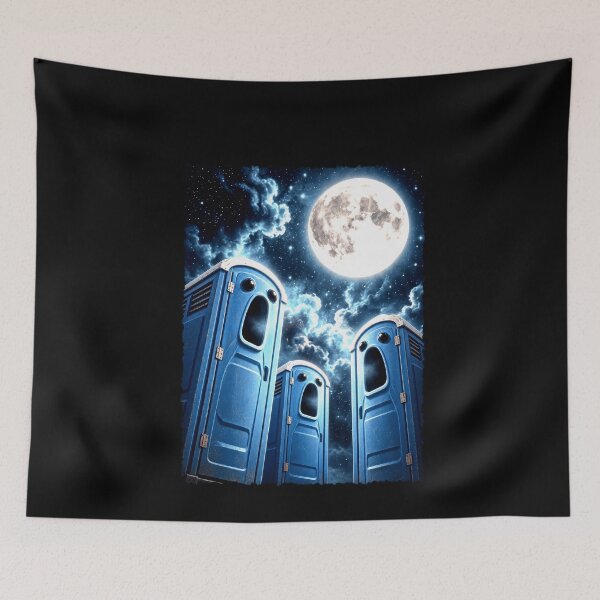 Item preview, Portable Toilets Howling Beneath a Full Moon designed and sold by elderberry.