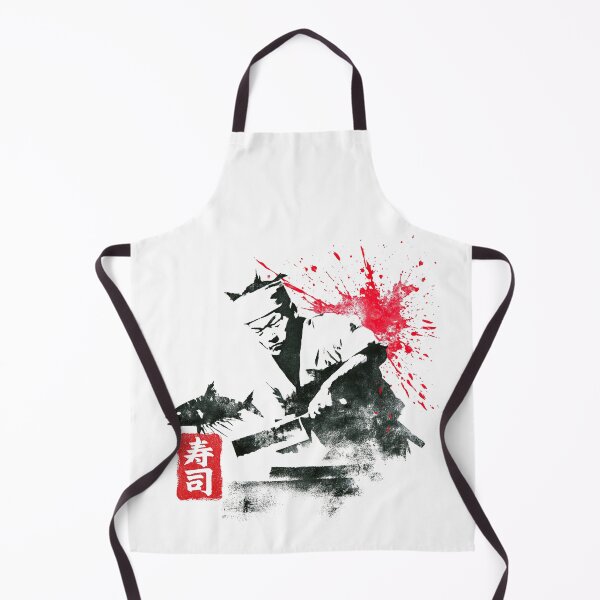 Item preview, Master Sushi Chef Slicing Fish Midair Canvas designed and sold by EdvvinStudios.