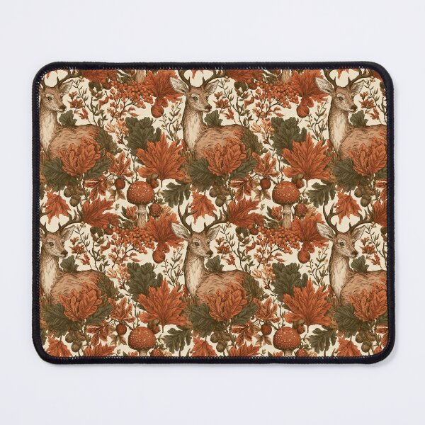 Item preview, Vintage Autumn Deer Forest Woodland Pattern designed and sold by NicolasGlowArt.