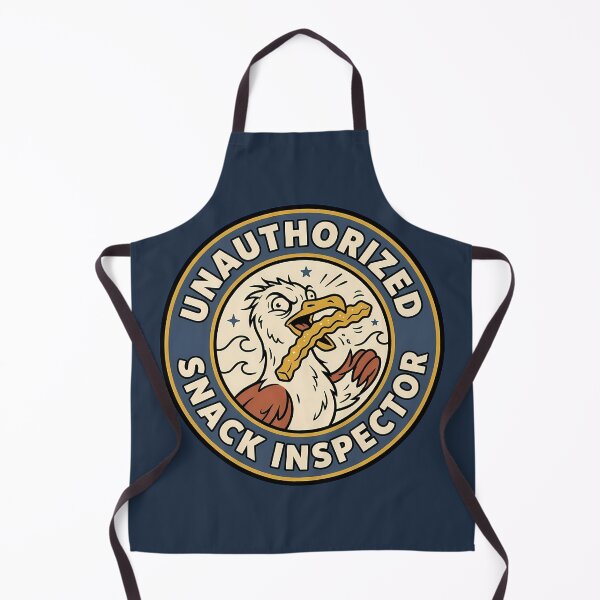 Item preview, Unauthorized Snack Inspector Funny Seagull Retro Badge designed and sold by DripCultureLab.