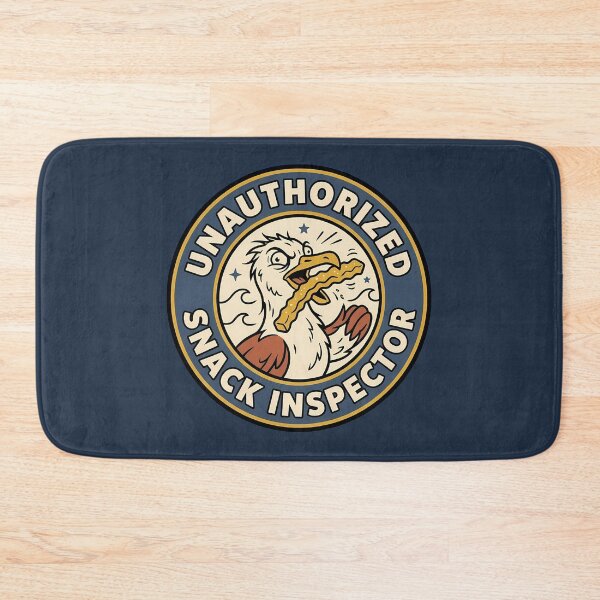 Item preview, Unauthorized Snack Inspector Funny Seagull Retro Badge designed and sold by DripCultureLab.