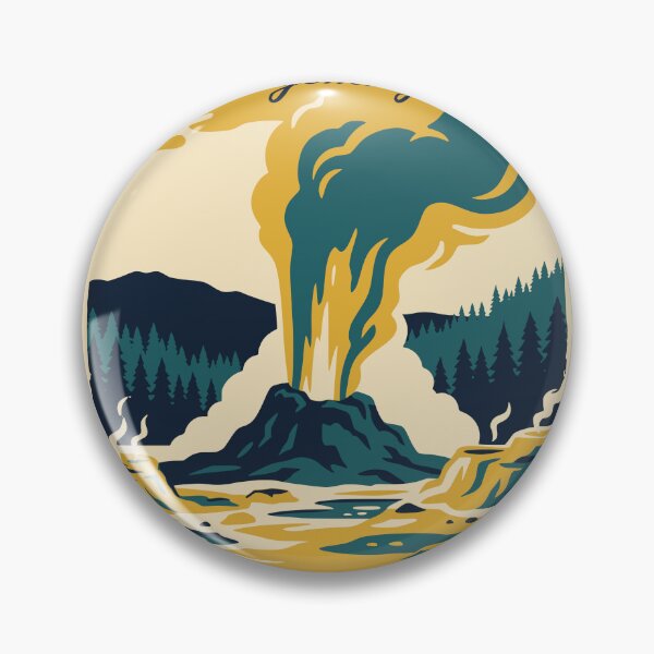 Item preview, Vintage Yellowstone Wyoming Geyser designed and sold by Travelpeak.
