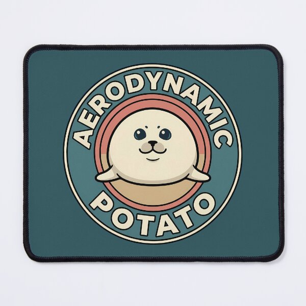Item preview, Aerodynamic Potato Funny Chubby Seal Badge designed and sold by DripCultureLab.