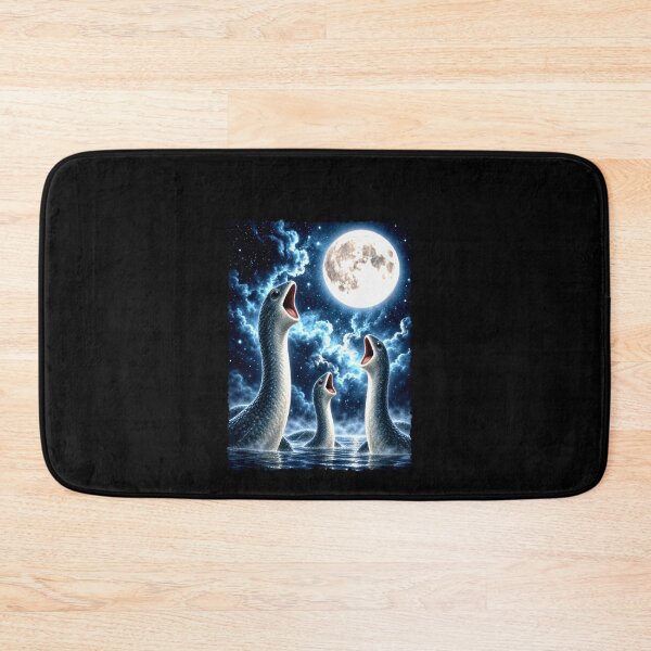 Item preview, Surreal Howling Loch Ness Monsters Under a Full Moon designed and sold by elderberry.