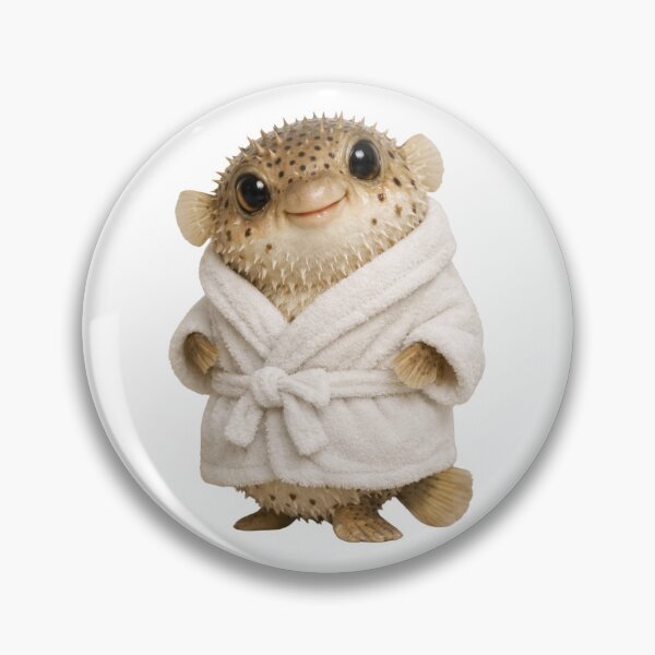 Item preview, Porcupine Puffer Fluffy Bathrobe designed and sold by Sillytoe.