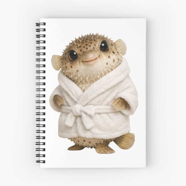 Item preview, Porcupine Puffer Fluffy Bathrobe designed and sold by Sillytoe.