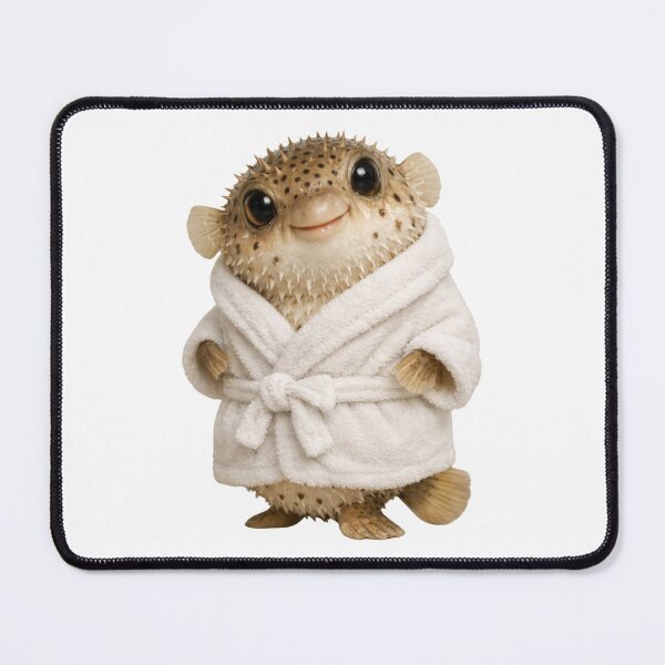 Item preview, Porcupine Puffer Fluffy Bathrobe designed and sold by Sillytoe.
