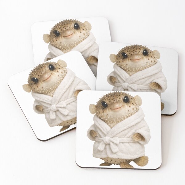 Item preview, Porcupine Puffer Fluffy Bathrobe designed and sold by Sillytoe.