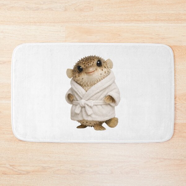 Item preview, Porcupine Puffer Fluffy Bathrobe designed and sold by Sillytoe.