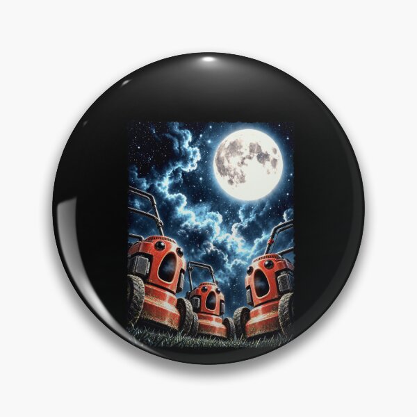 Item preview, Surreal Lawn Mowers Under a Full Moon designed and sold by elderberry.