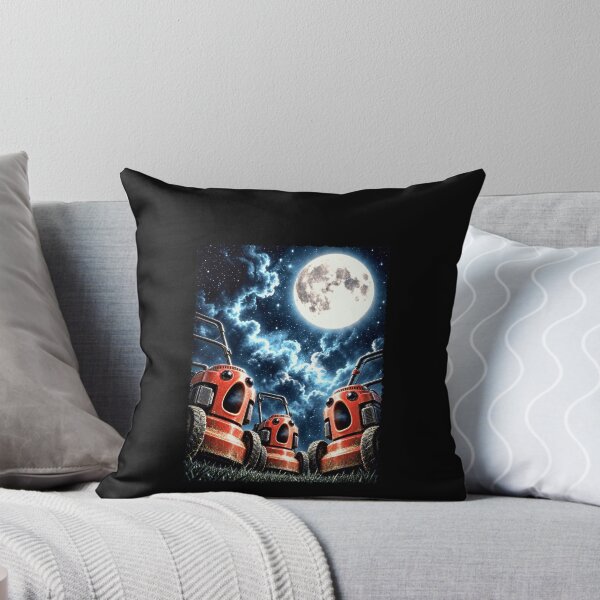Item preview, Surreal Lawn Mowers Under a Full Moon designed and sold by elderberry.