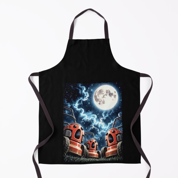 Item preview, Surreal Lawn Mowers Under a Full Moon designed and sold by elderberry.