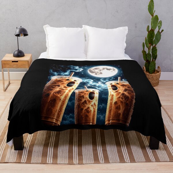 Item preview, Surreal Iced Coffee Cups Under a Full Moon designed and sold by elderberry.