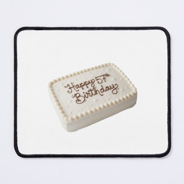 Item preview, Happy 57th birthday 57 cute adorable cake party vanilla white kawaii designed and sold by CheeseBlueprint.