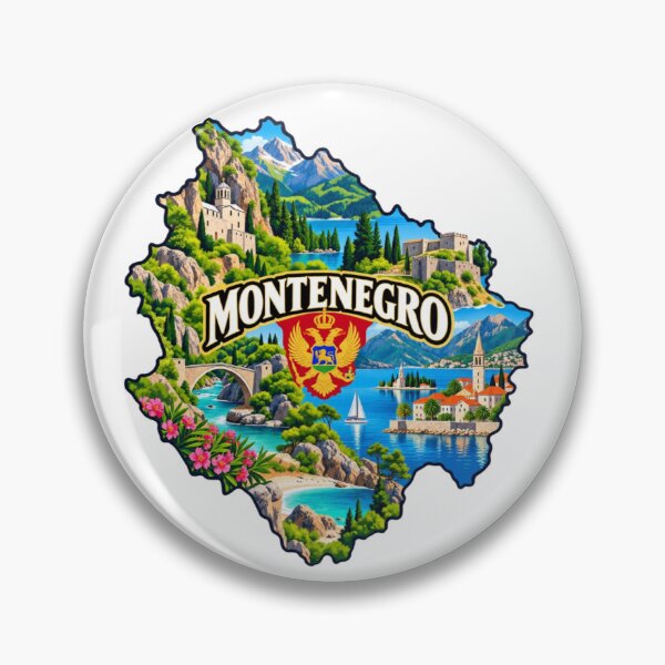 Item preview, Montenegro Country Map designed and sold by Myra365Art.