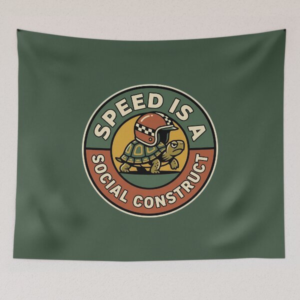 Item preview, Speed Is A Social Construct Turtle Badge designed and sold by DripCultureLab.