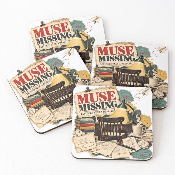 Item preview, Muse Missing Last Seen Near a Deadline – Funny Writer Design designed and sold by Golden Era Studio.