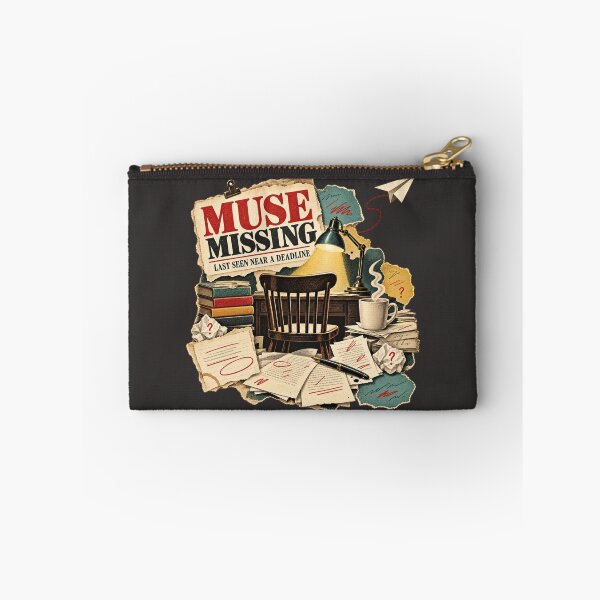 Item preview, Muse Missing Last Seen Near a Deadline – Funny Writer Design designed and sold by Golden Era Studio.