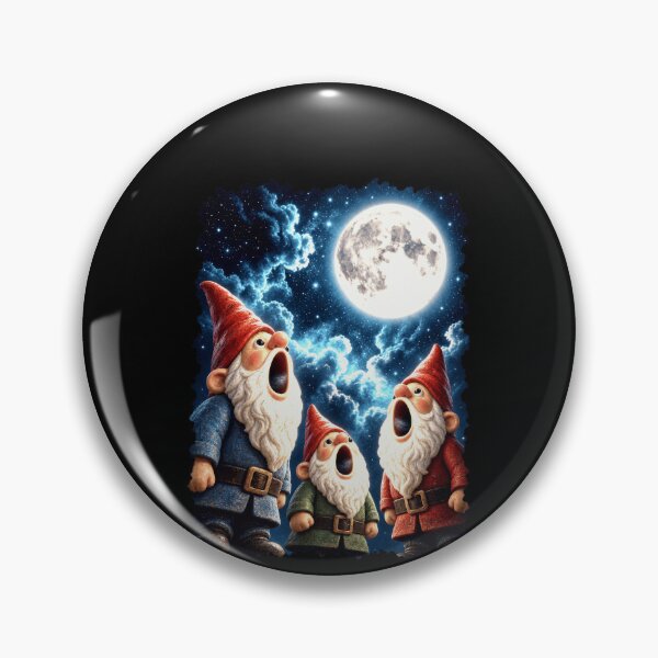 Item preview, Surreal Gnomes Howling Under a Full Moon designed and sold by elderberry.