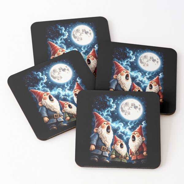 Item preview, Surreal Gnomes Howling Under a Full Moon designed and sold by elderberry.