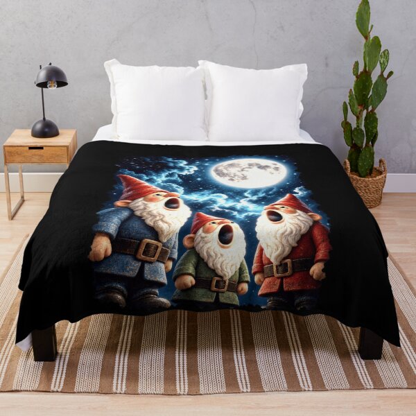 Item preview, Surreal Gnomes Howling Under a Full Moon designed and sold by elderberry.
