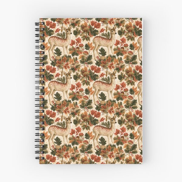Item preview, Vintage Fawn Woodland Autumn Forest Nature Pattern designed and sold by NicolasGlowArt.