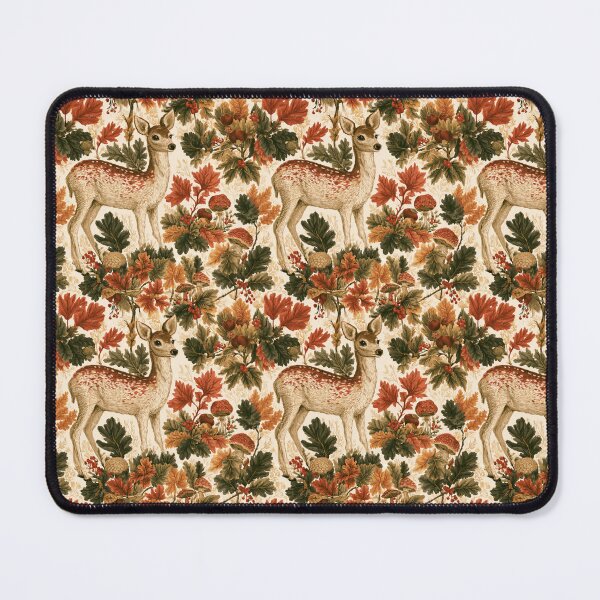 Item preview, Vintage Fawn Woodland Autumn Forest Nature Pattern designed and sold by NicolasGlowArt.